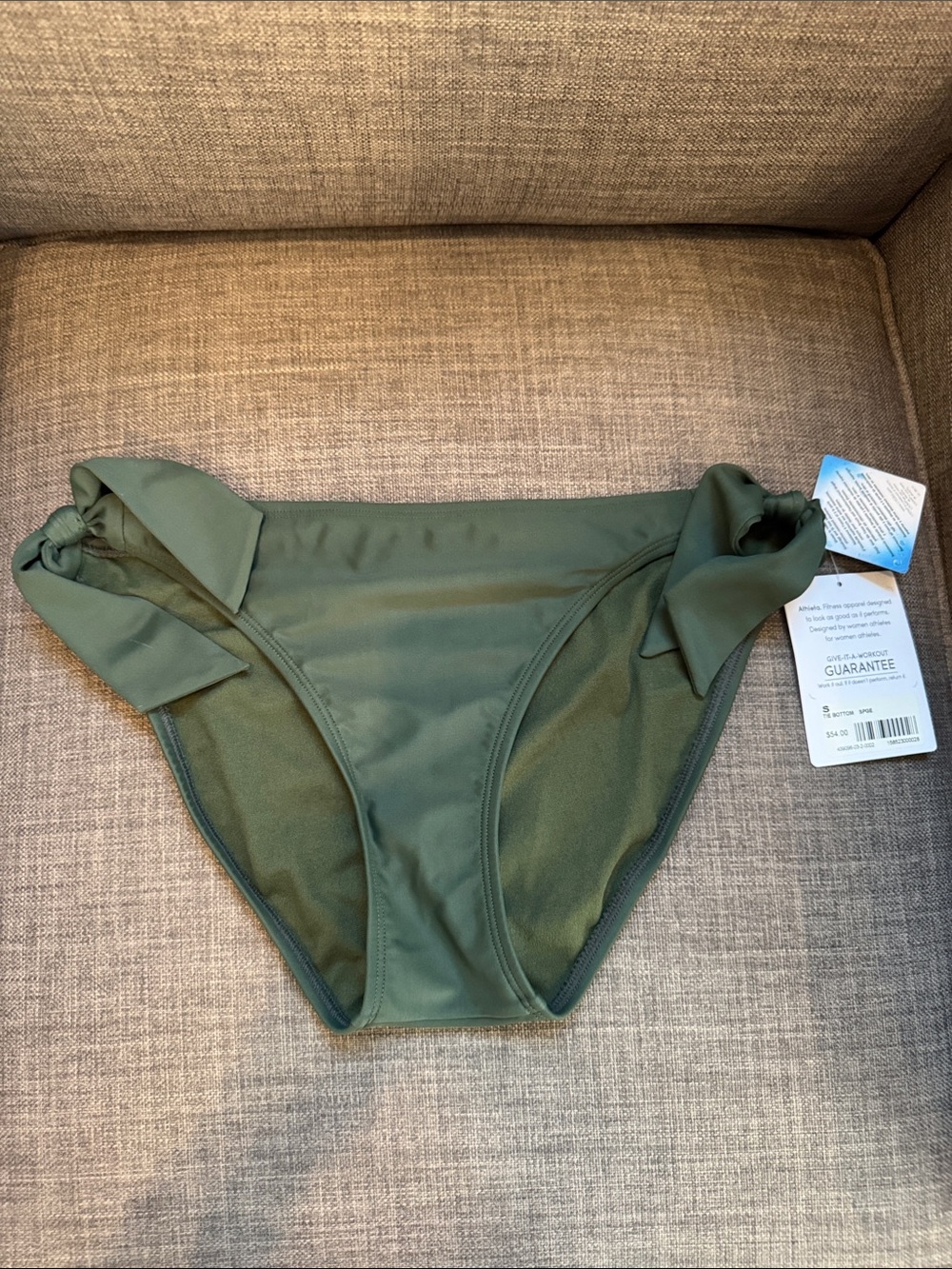 NWT Athleta Olive Green Tie-Side Bikini Bottoms